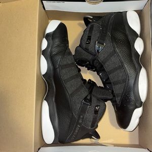 Jordan 6 rings BLACK/MATTE SILVER-WHITE NOIR/BLANC/ARGENT MAT